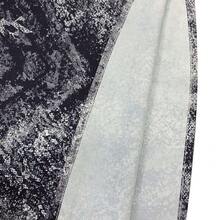 New 2026 Plus Size Spring Banquet Dress Long Sleeve Printed High Waist With Belt Included - 黑色 - 查看 3