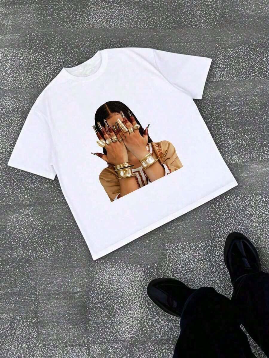Grafik-T-Shirts für Herren, Grafik-T-Shirts im Old-School-Stil, Sommerkleidung für Herren, Baumwoll-Grafik-T-Shirts, Grafik-T-Shirts für Herren mit auffälligem Gold-Accessoire-Print, stilvolles Urban-Fashion-T-Shirt, Freizeitkleidung, bequeme Passform, hochwertige Baumwoll-T-Shirts für den täglichen Gebrauch, Urban-Kleidung, Herrenhemden, Casual-Stil, Sommer-Outfit, Vatertag, Abschlussfeier, Unabhängigkeitstag, für Herren. - Weiss - Übersicht 1