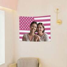 Custom American Flag Tapestry, Personalized Photo Text Wall Hanging, Upload Your Image Name Or Logo, Patriotic USA Wall Decor For Bedroom, Living Room, Dorm, Patio Or Party, Indoor Outdoor Banner, Gift For 4th Of July, Memorial Day, Graduation - Multicolor 3 - View 3