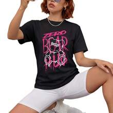New Women's Summer T-Shirt With Graffiti Bear Print, Short Sleeve, Loose Fit, Versatile, Pure Cotton, Casual Style - 白色 - 查看 6