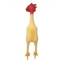 Large Dog Chicken-Shaped Latex Squeaky Toy - Durable Chew Toy For Giant Pets, Interactive Pet Teething Toy - Random - View 7