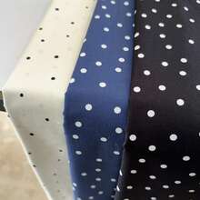 1 pièce Tissu à motif pois vintage, multicolore, noir, beige, bleu 3 couleurs, imprimé de pois sur coton, convient pour la confection de vêtements rétro, hauts, couture DIY, artisanat et décoration d'intérieur, largeur 145 cm, vendu au mètre - petits pois - Voir 4