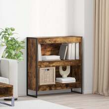 Librería vidaXL de roble ahumado, 80 x 30 x 86,5 cm - Marrón - Ver 1