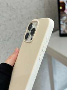 1件 矽膠手機殼，適用於 Apple 17 Pro Max、16 Pro、13 Pro、15 Plus、12 Pro、14 Plus/11，純色簡約款，男女通用保護殼 - 古董白 - 查看 4
