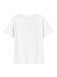 200g 100% Cotton T-Shirt, 2026 Summer Fashion Printed Short-Sleeve T-Shirt, Couple Style, Innerwear, Outerwear, Office Casual Round Neck Short-Sleeve Top - trắng - Xem 4