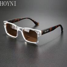 [HOYNI] 品牌复古朋克时尚眼镜 - 方形防护镜框，户外探险和日常休闲风格新款配饰 - 彩色 - 查看 9