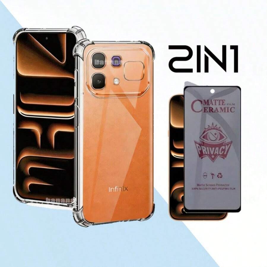 Note 60 Pro/Note 60 手机壳 透明防窥磨砂陶瓷软膜 - 透明的 - 查看 1