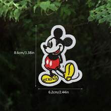 5pcs Embroidered Mouse Patches, Embroidery Appliques, Party Favors, Cute Cartoon Patches, Embroidered Cloth Stickers, Sewing Accessories For Clothing, Bags, Shoes, Hats, Curtains, Phone Cases, DIY Handmade Cartoon Embroidery Decorative Patches - Multicolor - View 3