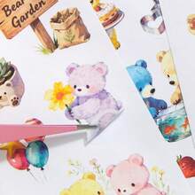 Bộ văn phòng phẩm chủ đề gấu dễ thương, bao gồm sổ tay, sticker, vật liệu làm album ảnh và hộp quà. - 1 Set - Xem 9