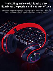 Auriculares inalámbricos con iluminación genial, larga duración de la batería, graves profundos, compatible con teléfonos iOS y Android - Ver 6