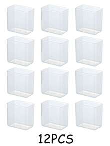 1/6/12PCS Transparent Wall Mounted Storage Box, Baby Room Desktop Hair Accessories Storage, Bathroom Wall Mounted Multifunctional Storage Supplies - Multicolor - View 9