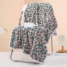 1pc Coral Fleece Jacquard Leopard Print Towel/Bath Towel, Super Absorbent, Non-Shedding, Soft & Skin-Friendly, Hanging Design, Ideal Bathroom Accessory, Multiple Colors Available - Multicolor - View 11
