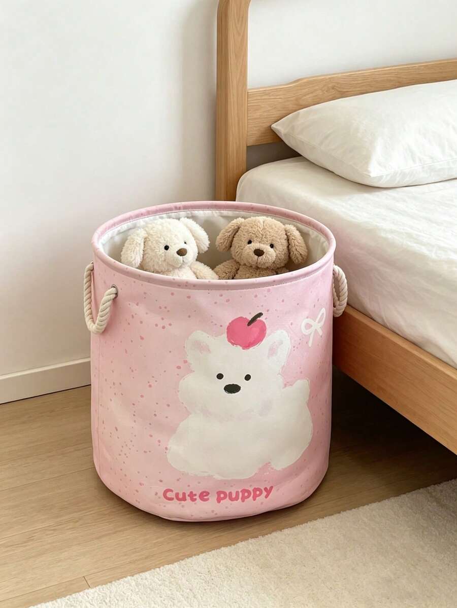 OBOVAY 1 Stück große Kapazität Spielzeug Aufbewahrungskorb, zusammenklappbarer Wäschekorb, für Schlafzimmer Accessoires, Kinderzimmer Dekoration, Schlafzimmer Dekoration, Raumdekoration, Neugeborenen Grundausstattung - Verschiedenfarbig - Übersicht 1