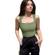 Mono mujer sin mangas, elástico y ajustado, con diseño que realza la figura, para verano - Estampado de albaricoque y fresa - Ver 6