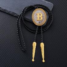 1 chiếc cà vạt kim loại tròn màu vàng, 26 chữ cái từ A đến Z, cà vạt kiểu bolo, phụ kiện cà vạt cho phù rể, tiệc tùng, đám cưới, phong cách miền Tây, cà vạt cao bồi đường phố dành cho nam giới, món quà lý tưởng. - Cà vạt Poirot hình bầu dục hai màu, 26 chữ cái từ A đến Z. - Xem 35