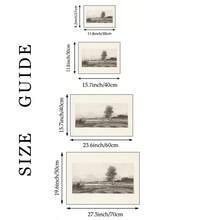 1 Stück Vintage Baum Skizze Wandkunst Bild Rustikale Natur Zeichnung Drucke Leinwandbilder Antike Landschaft Poster Stimmungsvolle Dekoration für Wohnzimmer, Schlafzimmer oder Bauernhaus Raumdekoration Geschenk für sie Ungerahmt oder Gerahmt - Verschiedenfarbig - Übersicht 6