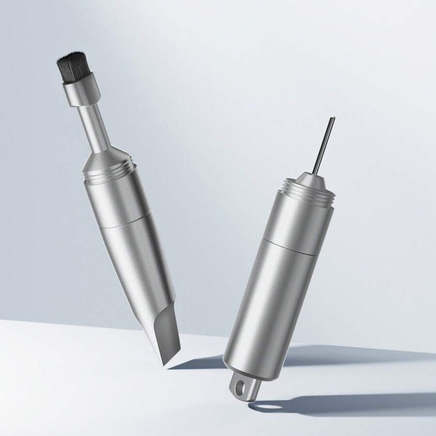 三合一银色取卡器、螺丝刀、耳机清洁刷多功能工具，带钥匙扣。SIM卡取出工具，方便实用，适合作为派对礼物。