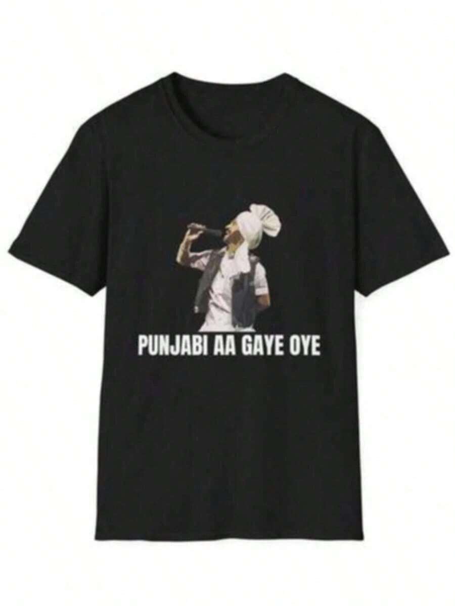 Camiseta Exclusiva de la Gira de Diljit Dosanjh 2026 - Superestrella de laúsica Punjabi, Diljit Dosanjh, Camiseta Unisex Negra de Verano - Negro 9 - Ver 1