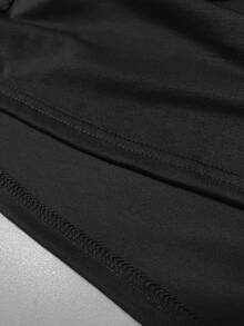 Camiseta suave 100% algodón para mujer, de manga corta, con estampado de un gato adorablemente gracioso sosteniendo su cara con las manos, cuello redondo, lavable a máquina, cómoda, suave y transpirable, adecuada para primavera, verano y otoño, corte holgado, casual, fresca y elegante, moda femenina, camiseta de algodón transpirable, combina con todo. - Negro - Ver 4