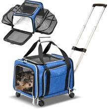 Pet Backpack - ブルー - チェックする 10