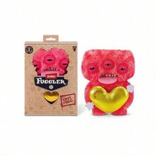 ZURU 可爱怪兽系列 Fuggler - 9 英寸创意毛绒收藏雕像，可爱又丑陋的滑稽牙齿怪兽玩偶，生日礼物之选 - Love Fugg-Refresh-Red - 查看 4