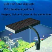 8W USB水族箱LED全光谱水生植物生长灯，亮度可调，360°旋转，适用于鱼缸 - 查看 6