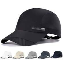 1 pieza Gorra de béisbol transpirable con malla para hombre, sombrero deportivo ajustable para exteriores, protección solar, casual para primavera, otoño, viajes, playa, fiesta - Multicolor - Ver 16