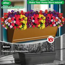 30pcs/24pcs/12pcs/3pcs Plastic Outdoor Artificial Flowers, UV-Resistant Fake Plants, Multicolor Bindweed, Suitable For Garden Porch Decoration, Spring/Summer Hanging Baskets, Christmas Gifts - Multicolor - View 2