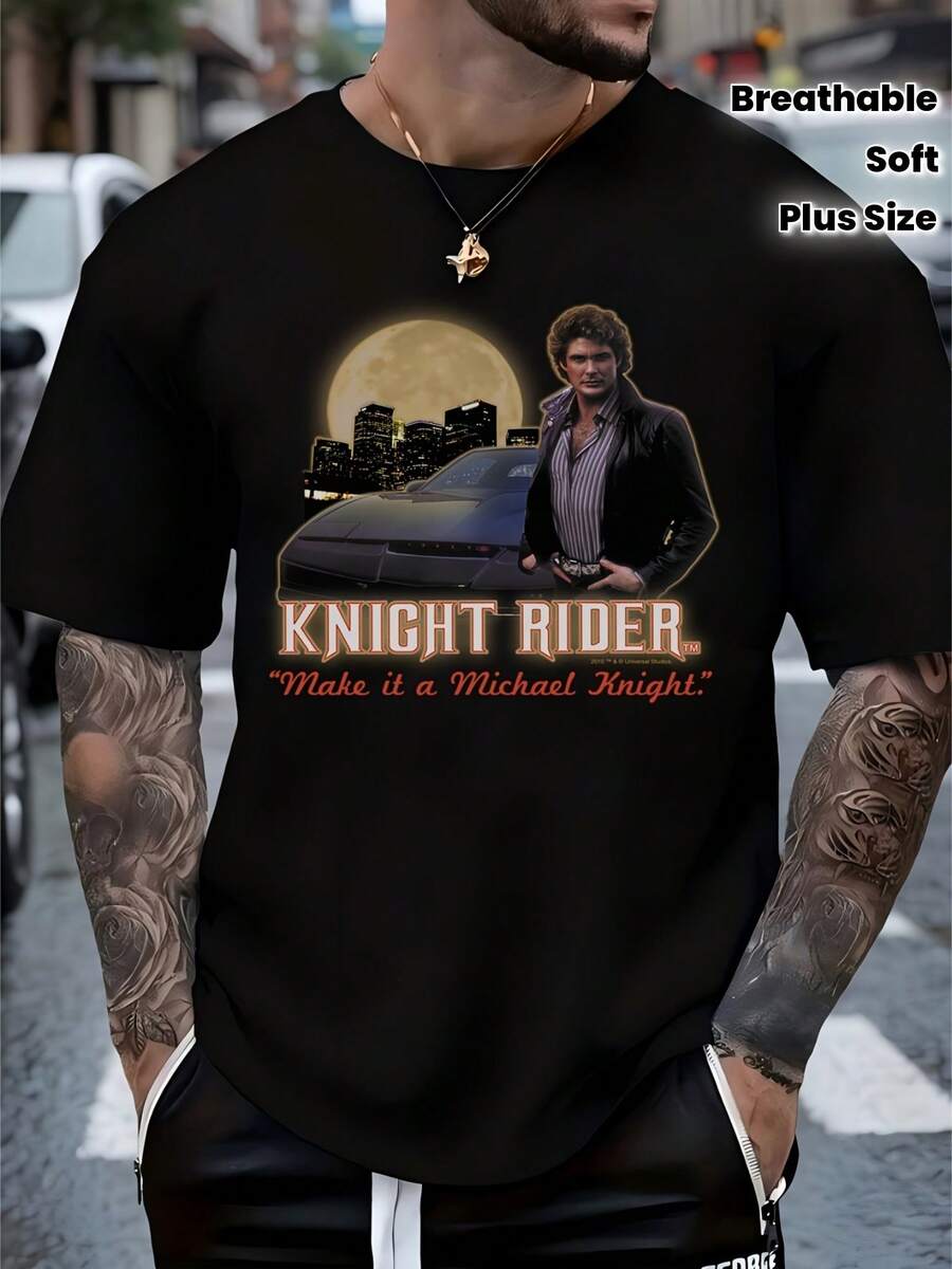 Abric - Camisa de Manga Curta com Corte Clássico - Item de Colecionador para Fãs de Knight Rider - Roupa Casual para o Dia a Dia, Produto Oficial para Fãs, Design Retrô, Material Confortável, Vestuário da Cultura Pop, Amantes da Cultura Pop, Vestido Juvenil Plus Size, Vestidos para Adolescentes, Vestidos de Festa, Roupas para Adolescentes, Blusas para Adolescentes, Moletons para Adolescentes, Blusas de Verão, Roupas de Verão, Roupas Infantis, Roupas para Adolescentes, Vestidos de Festa para Meninas, Conjuntos para Meninas, Blusas, Conjuntos Femininos, Roupas Infantis, Roupas para Meninas, Blusas Femininas, Blusas Infantis, Camisetas para Meninas, Camisetas para Meninas, Camisetas para Meninas, Produtos Cat-Eye para Crianças, Camisetas para Bebês, Roupas de Verão, Roupas Infantis para Meninas, Conjuntos Infantis, Camisas para Meninos, Roupas para Meninos, Conjuntos para Meninos, Camisas para Meninos, Camisetas para Meninos, Blusas para Meninos, Camisas para Meninos, Roupas para Meninos, - Preto - Ver 1
