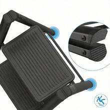 Diese klappbare Zweistufenleiter verfügt über einen zusätzlichen Hocker und zwei verbreiterte Stufen. Dank ihres ultradünnen Designs ist sie platzsparend und gleichzeitig robust und langlebig. Sie erleichtert das Erreichen höher gelegener Gegenstände, das Auswechseln von Glühbirnen und das Streichen von Wänden und eignet sich daher ideal für Zuhause, Büro, Garten und Garage. - Schwarz - Übersicht 6