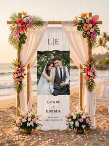 1 tấm banner cưới cá nhân hóa, in ảnh và chữ theo yêu cầu, phông nền chụp ảnh cưới cá nhân hóa, phông nền in tên và ngày tháng cá nhân hóa, biển chào mừng lễ cưới, phông nền trang trí lễ cưới và tiệc cưới. - Nhiều màu - Xem 2