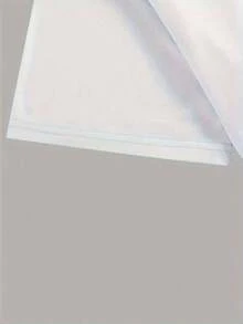 1 pieza, envío gratis, 100% algodón, manga corta, Ooh La La, camiseta casual de estilo francés para mujer, top casual de manga corta con cuello redondo, para verano y primavera, atuendo para el Día de la Madre 2026, ropa linda, vestidos de verano para mujer, 180g 100% algodón. - Blanco - Ver 5