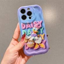 Funda de teléfono de Minnie Mouse de Disney, diseño oficial del personaje de Minnie Mouse, dulce Minnie con oso de peluche, funda protectora. Compatible con iPhone 17, 16, 15, 14, 13, 12, 11 Pro Series, con Minnie en estilo peluche con un vestido de lunares naranjas sosteniendo un oso de peluche con el texto "Minnie", perfecto para fans de Disney y amantes de Minnie para mostrar a su personaje favorito, ideal para regalos de cumpleaños, fiestas, aniversarios, graduación o cualquier ocasión especial para sorprender a familiares, amigos, compañeros de clase y seres queridos. - Blanco - Ver 2
