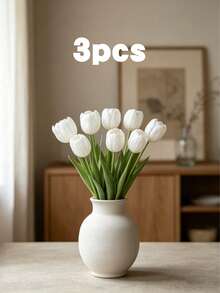 3 cành hoa tulip nhân tạo chất lượng cao, thích hợp cho khách sạn, văn phòng, nhà ở, bó hoa cưới, bàn ăn, trang trí lễ Phục sinh. Do sự khác biệt về ánh sáng và thiết bị chụp ảnh, màu sắc sản phẩm có thể có một số sai lệch. Vui lòng tham khảo sản phẩm thực tế nhận được. - nhiều màu - Xem 11