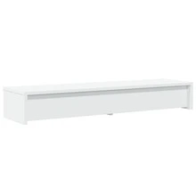 Soporte para monitor vidaXL con cajones, blanco, 100x27x15 cm, aglomerado. - Blanco - Ver 6