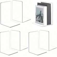 Adjustable Acrylic Book Stand, Transparent Multifunctional Bookshelf Suitable For Birthday Party, Event Decor And Gifts, Durable Acrylic - 2pcs - View 5