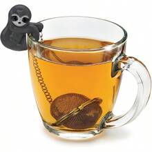 Sloth Tea Ball Infuser, Steep And Strain Loose Leaf Tea, Securely Sits On Side Of Mug, Cute Sloth Design, Stainless Steel, BPA- - Mặc định - Xem 3