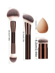 Bộ 4 cọ trang điểm - Cọ má hồng và highlight hai đầu, cọ tạo khối vát, cọ tán kem nền phẳng, bông mút trang điểm. - Nhiều màu - Xem 10