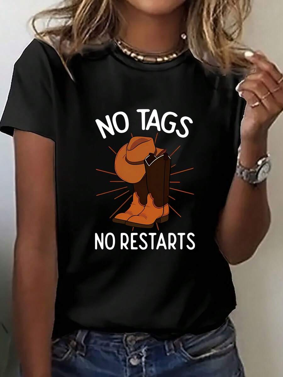 Talla Grande, SIN ETIQUETAS NI REMODELOS, Camiseta de Mujer de Talla Grande con Estampado Gráfico, Manga Corta, Cuello Redondo, Top Casual para Verano y Primavera, Ropa de Mujer - Negro - Ver 1