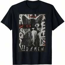 1 Piece Ramen Noodles Cat T-Shirt An Y2K Kawa Retro Cats Manga Anime For All Seasons, 100% Pure Cotton, One-Sided Print, Round Neck, Short Sleeve, Unisex, Base Layer, 180g, 100% Cotton, Designs Are Fully Printed. Unisex. - 顏色 3 - 查看 6