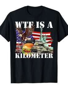 What Is A Kilometer?A Humorous Crew Neck T-Shirt Featuring A  Design, Perfect For Casual And Comfy Travel Attire For Fashion Lovers, Suitable For Summer, Spring, Autumn, And Everyday Use - Nhiều màu - Xem 1