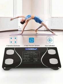 Smart Body Weight Scale With BMI, Body Fat Percentage And Muscle Mass Measurement, Syncs Data With Fitness Apps - Pink - View 7