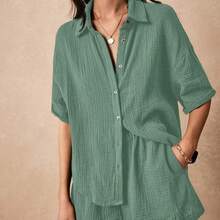 Women Blouses & Shirts - 淺黃色 - 查看 4