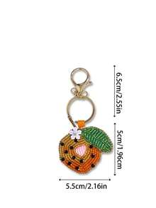 Fruit Summer Beach Vacation Style Bag Charm, Fashionable Cute Versatile Rhinestone Bag Pendant - Multicolor - View 6