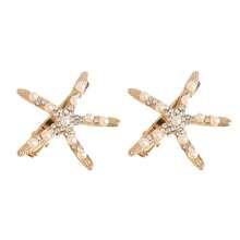 1pc Ocean Series Women's Hair Accessory, INS Style Pearl Starfish Hair Clip - Gold - View 4