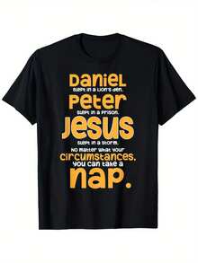 Camiseta Divertida con Versículos Bíblicos para Hombres o Mujeres, Camiseta Unisex con Frases Cristianas, Adecuada para Hombres y Mujeres, 100% Algodón, Tallas S-2XL - Negro - Ver 1