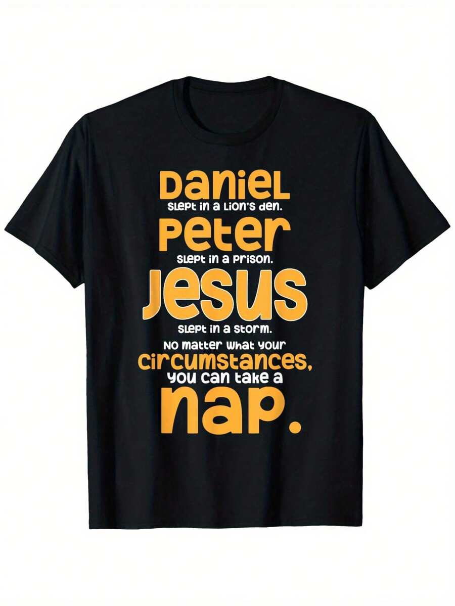 Camiseta Divertida con Versículos Bíblicos para Hombres o Mujeres, Camiseta Unisex con Frases Cristianas, Adecuada para Hombres y Mujeres, 100% Algodón, Tallas S-2XL - Negro - Ver 1