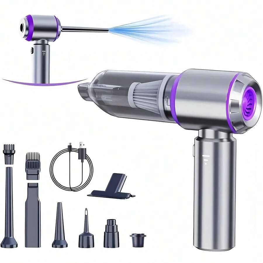 20000PA High Power Portable Wireless Vacuum Cleaner, 4-In-1 Compressed Air Duster, Blow Dryer And Handheld Vacuum Cleaner, Brushless Motor, Suitable For Car, Home, Office, Outdoor Camping And More - Cordless - View 1