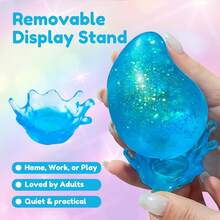 1pc Shiny Crystal Soft Squeeze Stress Ball Toy, Soft Squishy Toy, Suitable For Children, Teenagers, Adults, Autism, Anxiety Relief, Classroom Prizes, Party Favors, Filler Gifts, Carnival Gifts, Birthday Party Gifts - Multicolor - View 5