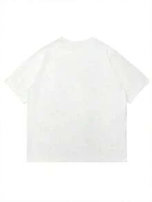 Camiseta Casual de Moda para Mujer, Estilo Boyfriend, con Estampado de Letras, Manga Corta, Ideal para Primavera y Verano, Camiseta Fresca y a la Moda. - Blanco - Ver 3